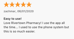 Rivertown Pharmacy mobile aoo review