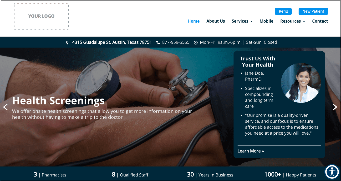 Pharmacy website