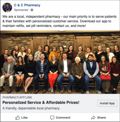 Facebook ad example